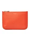 Aspinal Of London Medium Leather Ella Pouch In Orange