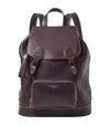 Aspinal Of London Medium Leather Hudson Backpack In Burgundy