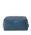 Aspinal Of London Topaz London Medium Leather Cosmetic Case In Blue