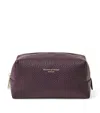 Aspinal Of London Medium Leather London Cosmetic Case In Purple