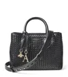 Aspinal Of London Womens Black Midi London Tote Leather Tote Bag In Black