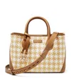 Aspinal Of London Medium Raffia Houndsooth London Tote Bag