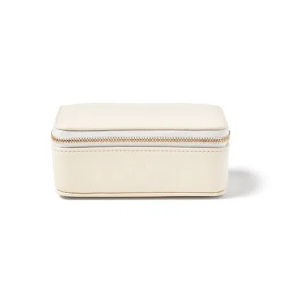 Aspinal Of London Medium Travel Jewellery Case In White