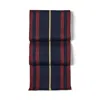 Aspinal Of London Men's Striped Merino Wool Scarf