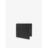 Aspinal Of London Mens Black Billfold Logo-embossed Leather Wallet In Black