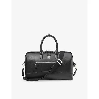 Aspinal Of London Mens Black Connaught Leather Flight Bag