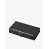 Aspinal Of London Mens  Grained-leather Cufflink Box In Black