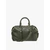 Aspinal Of London Mens Green Hudson Leather Bowling Bag In Green