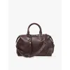 Aspinal Of London Mens Wine Hudson Leather Bowling Bag In Wine