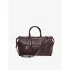 Aspinal Of London Mens Husdon Leather Flight Bag Wine In Burgundy