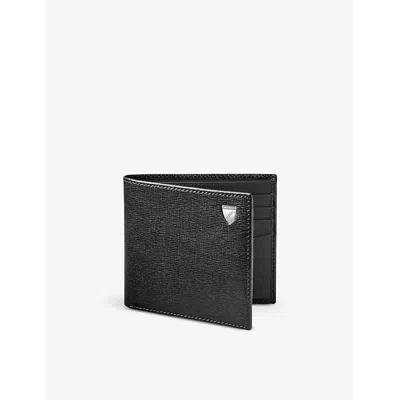 Aspinal Of London Womens Black Saffiano Leather Billfold Wallet