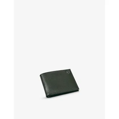 Aspinal Of London 8 Card Billfold Wallet In Green