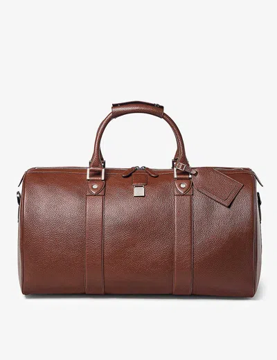 Boston Pebbled Large Holdall Bag In Tobacco from Aspinal of London