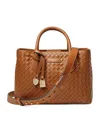 Aspinal Of London Midi Leather London Tote Bag In Brown