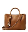 Aspinal Of London Womens Tan London Midi Pebbled-leather Tote Bag In Brown