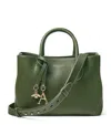 Aspinal Of London Midi Leather London Tote Bag In Green