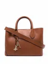 Aspinal Of London Midi London Pebble-texture Leather Tote Bag In Braun