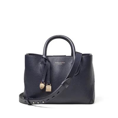 Aspinal Of London Midi London Tote In Blue