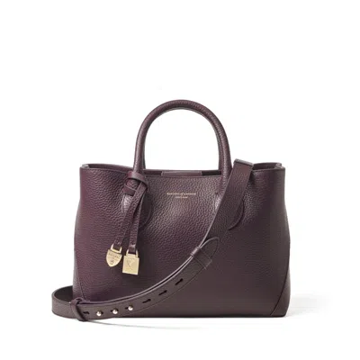 Aspinal Of London Midi London Tote In Purple