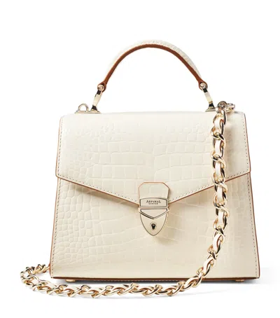Aspinal Of London Midi Mayfair 2 Top-handle Bag In Ivory