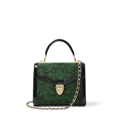 Aspinal Of London Midi Mayfair Emerald Rose Damask In Green