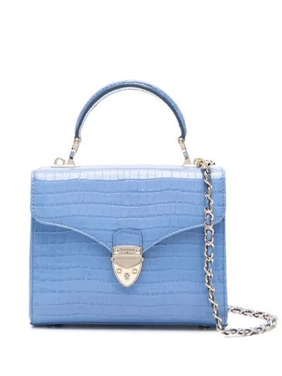 Aspinal Of London Midi Mayfair Tote Bag In Blue