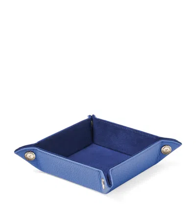 Aspinal Of London Mini Leather Tidy Tray In Blue