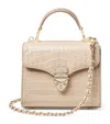 Aspinal Of London Mayfair Mini Croc-embossed Leather Shoulder Bag In Neutral