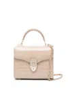 Aspinal Of London Mayfair Mini Croc-embossed Leather Shoulder Bag In Neutrals