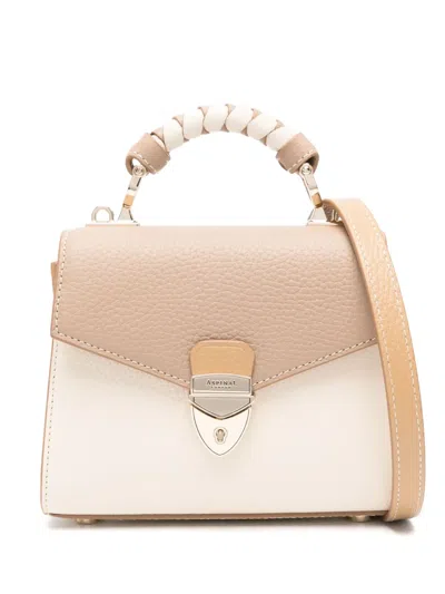 Aspinal Of London Mini Mayfair Leather Tote Bag In Neutrals