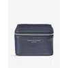 Aspinal Of London Womens Navy Pebble-embossed Leather Watch And Ring Box In Navy