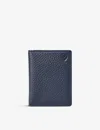 Aspinal Of London Navy Logo-embossed Leather Id And Travel Card Case In Navy