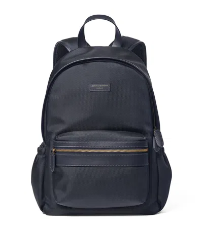 Aspinal Of London Nylon Backpack In Blue
