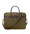 Aspinal Of London Nylon Slim Briefcase In Green