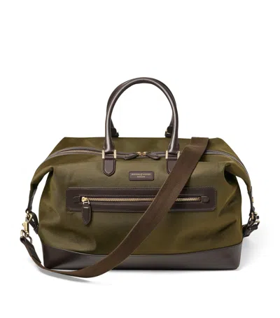 Aspinal Of London Nylon Weekend Bag In Green