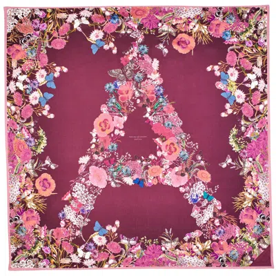 Aspinal Of London Ombre 'a' Floral Silk Scarf