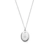 Aspinal Of London Oval Pearl Locket Necklace In Gray