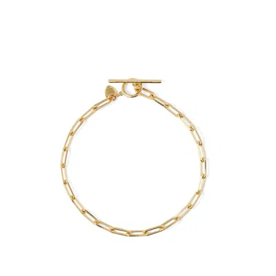 Aspinal Of London Paper Clip Chain Bracelet In Gold