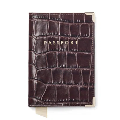 Aspinal Of London Passport Cover In Brown