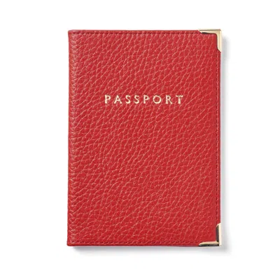 Aspinal Of London Passport Cover In Red