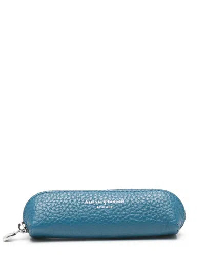 Aspinal Of London Pebble Baby Pen Case In Blue