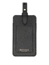 Aspinal Of London Pebble-texture Luggage Tag In Brown