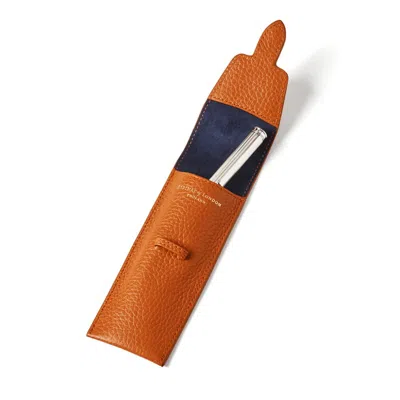 Aspinal Of London Pen Case In Orange