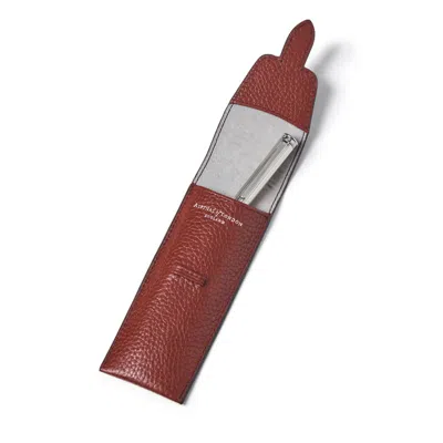 Aspinal Of London Pen Case In Red