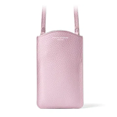 Aspinal Of London Phone Case In Powder Lilac Pebble In Red
