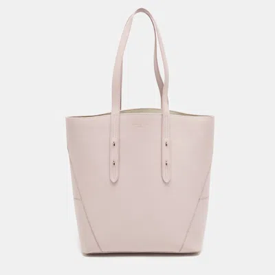 Pre-owned Aspinal Of London Pink Leather Essential Tote