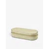 Aspinal Of London Pistachio Croc-effect Small Leather Jewellery And Watch Case