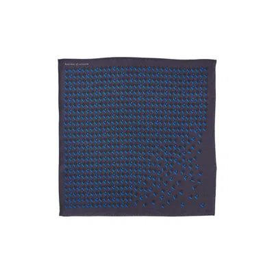 Aspinal Of London Pocket Square In Blue