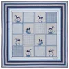 Aspinal Of London Polo Silk Scarf In Blue