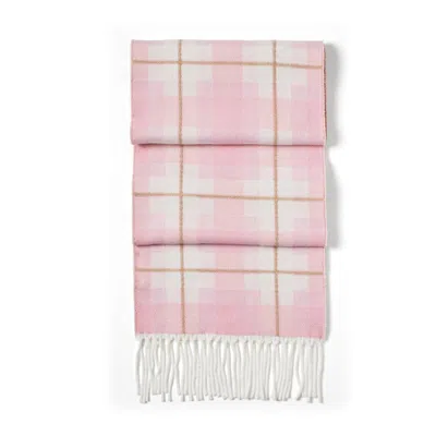 Aspinal Of London Premium Merino Wool Oversized Scarf In Pink